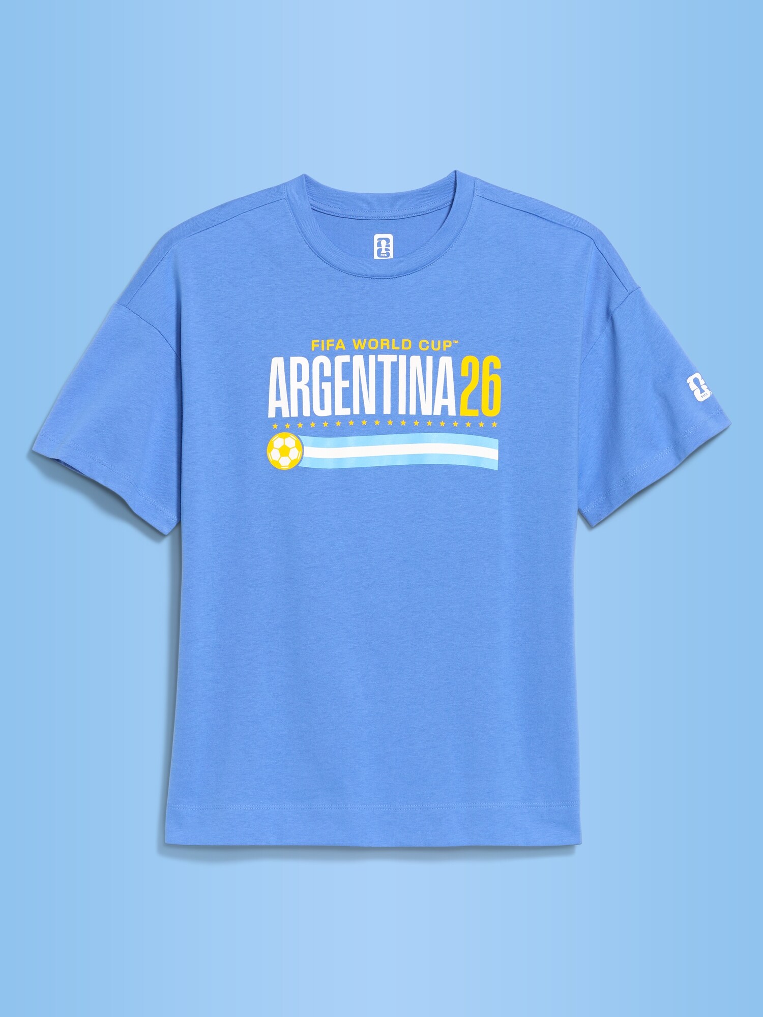 Женская футболка Old Navy FIFA World Cup 26™ England Vintage Crew-Neck T-Shirt for Women, цвет: Argentina — фото 3