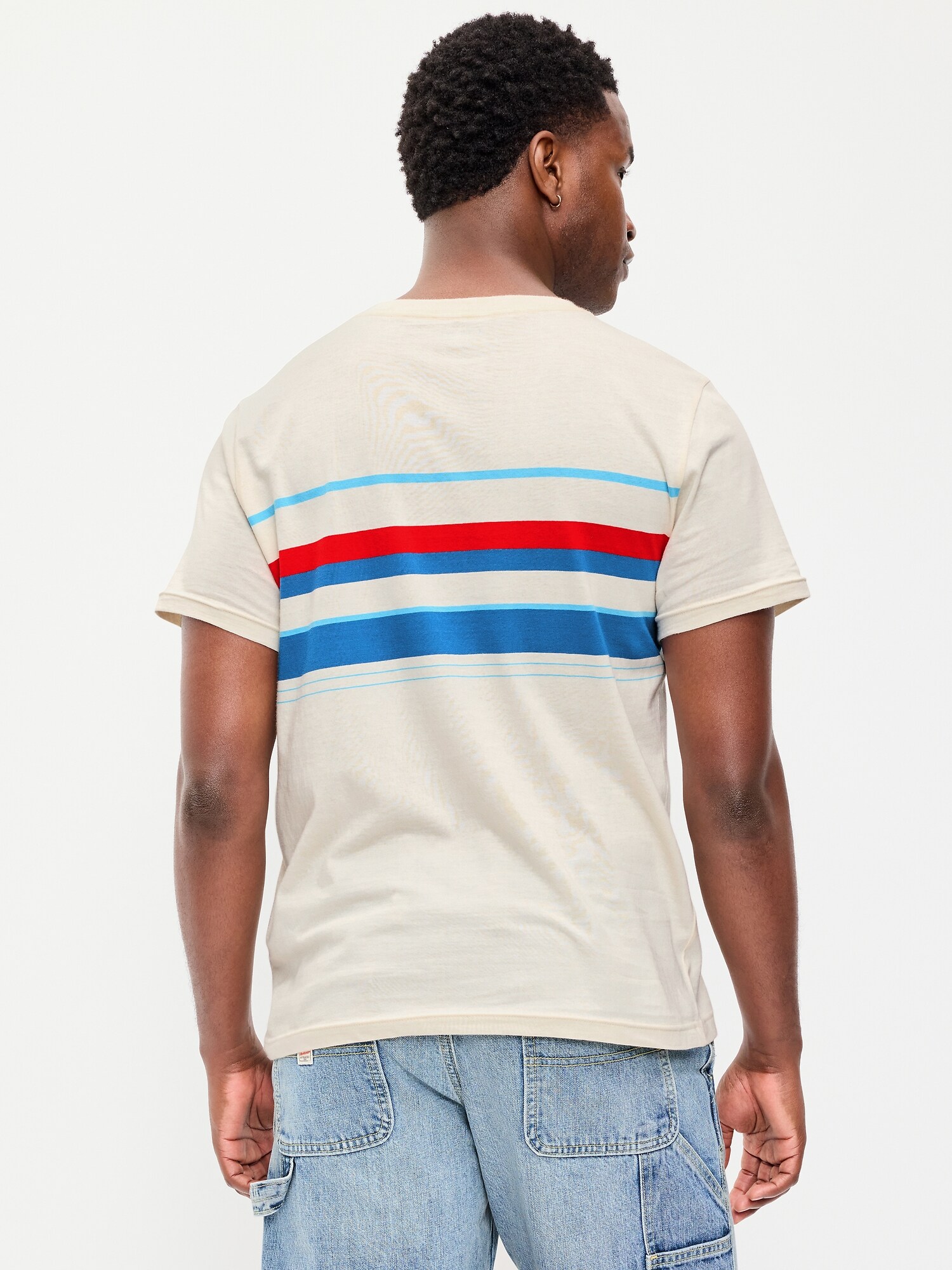Мужская футболка Old Navy Soft-Washed Crew-Neck, цвет: Americana — фото 2