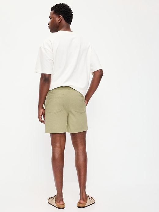 Image number 3 showing, 90's Loose Linen-Blend Shorts -- 5-inch inseam