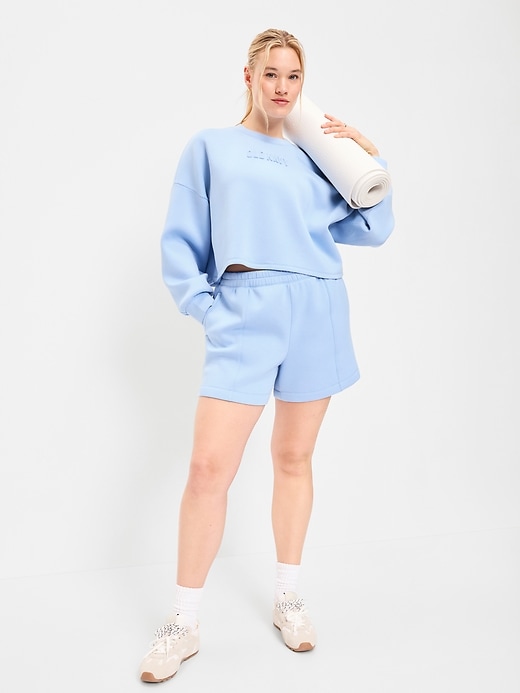 Image number 3 showing, High-Waisted Bounce Fleece Shorts -- 5-inch inseam