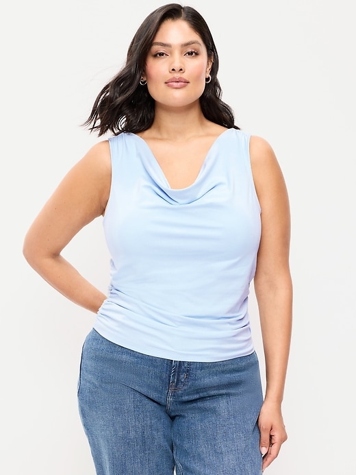 Image number 7 showing, Asymmetrical Side-Cinch Tank Top