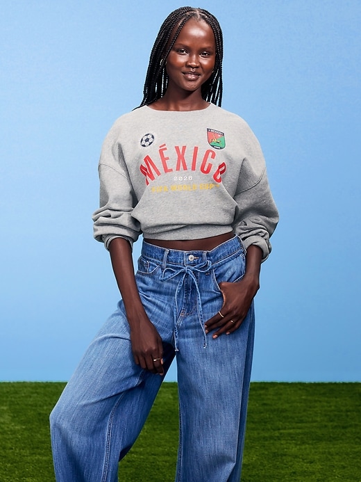 Image number 1 showing, FIFA World Cup 26™ Mexico Oversized Graphic Sweatshirt for Women