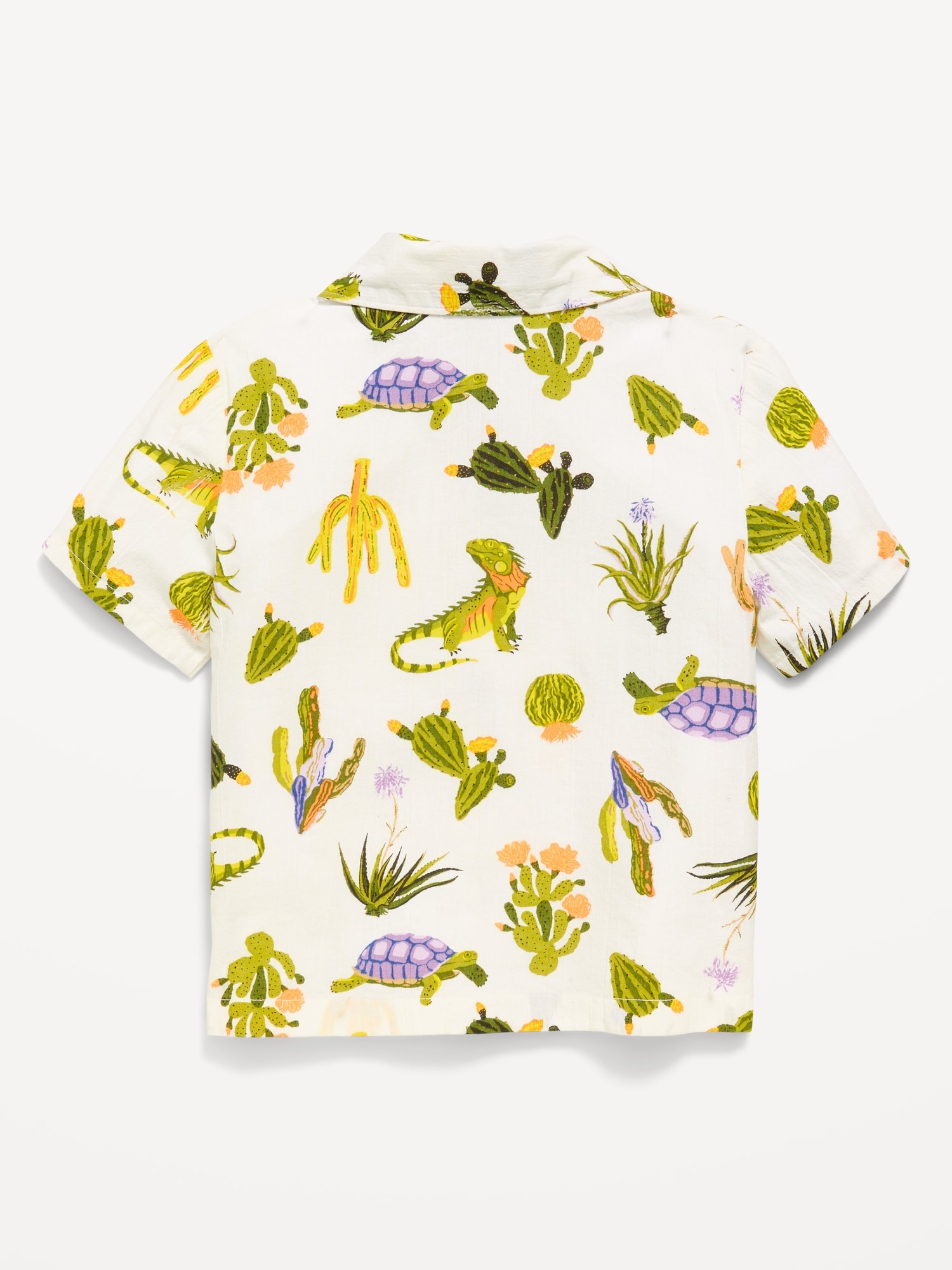 Printed Crinkle Pocket Shirt for Toddler Boys