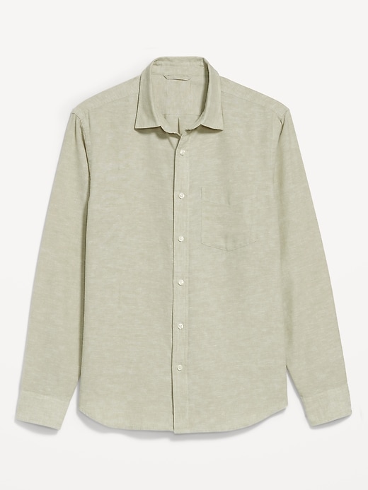 Image number 4 showing, Classic Fit Linen-Blend Shirt