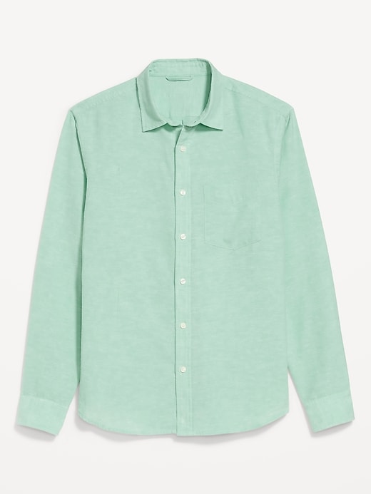 Image number 4 showing, Classic Fit Linen-Blend Shirt