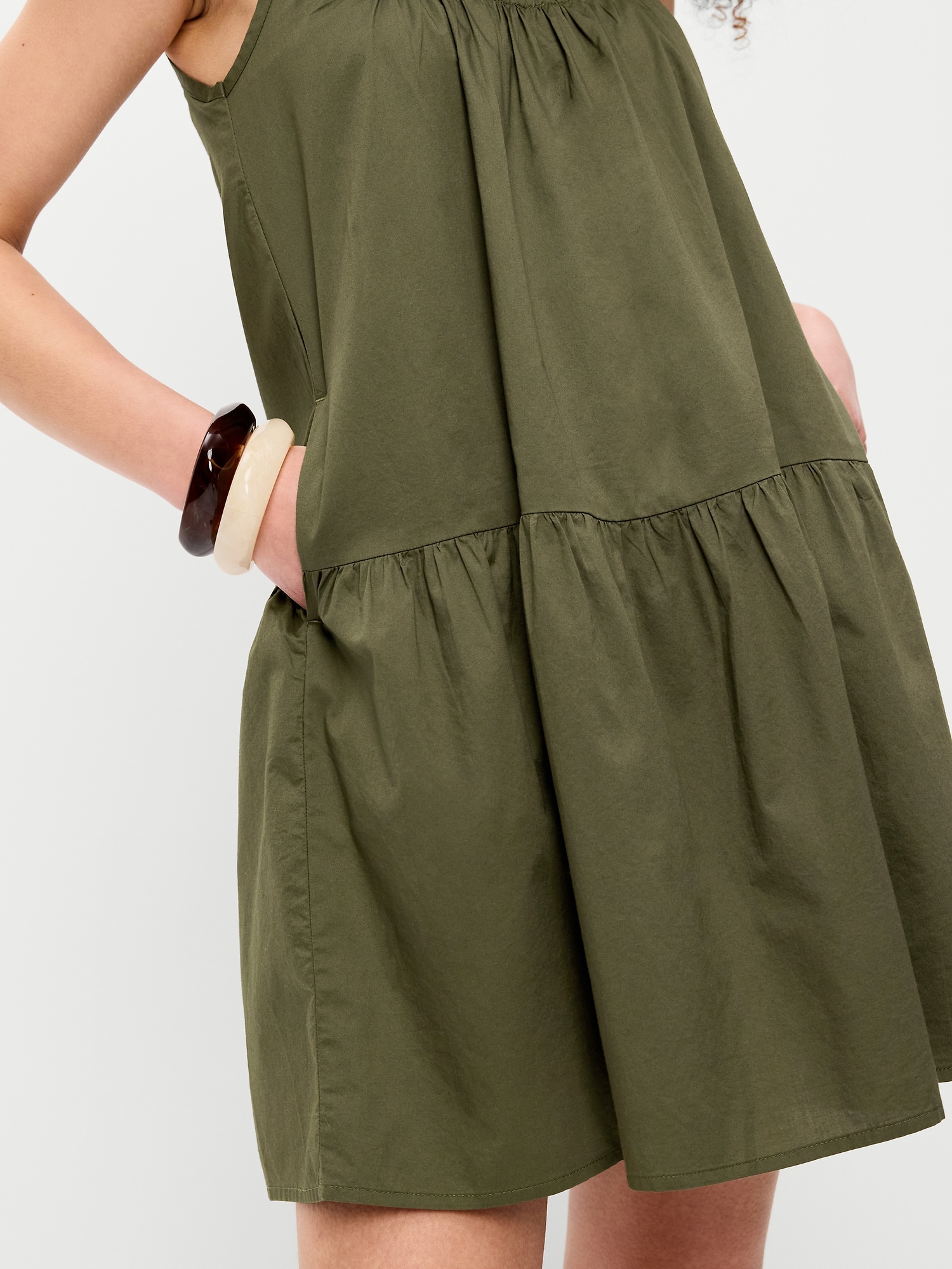 Drop-Waist Swing Mini Dress