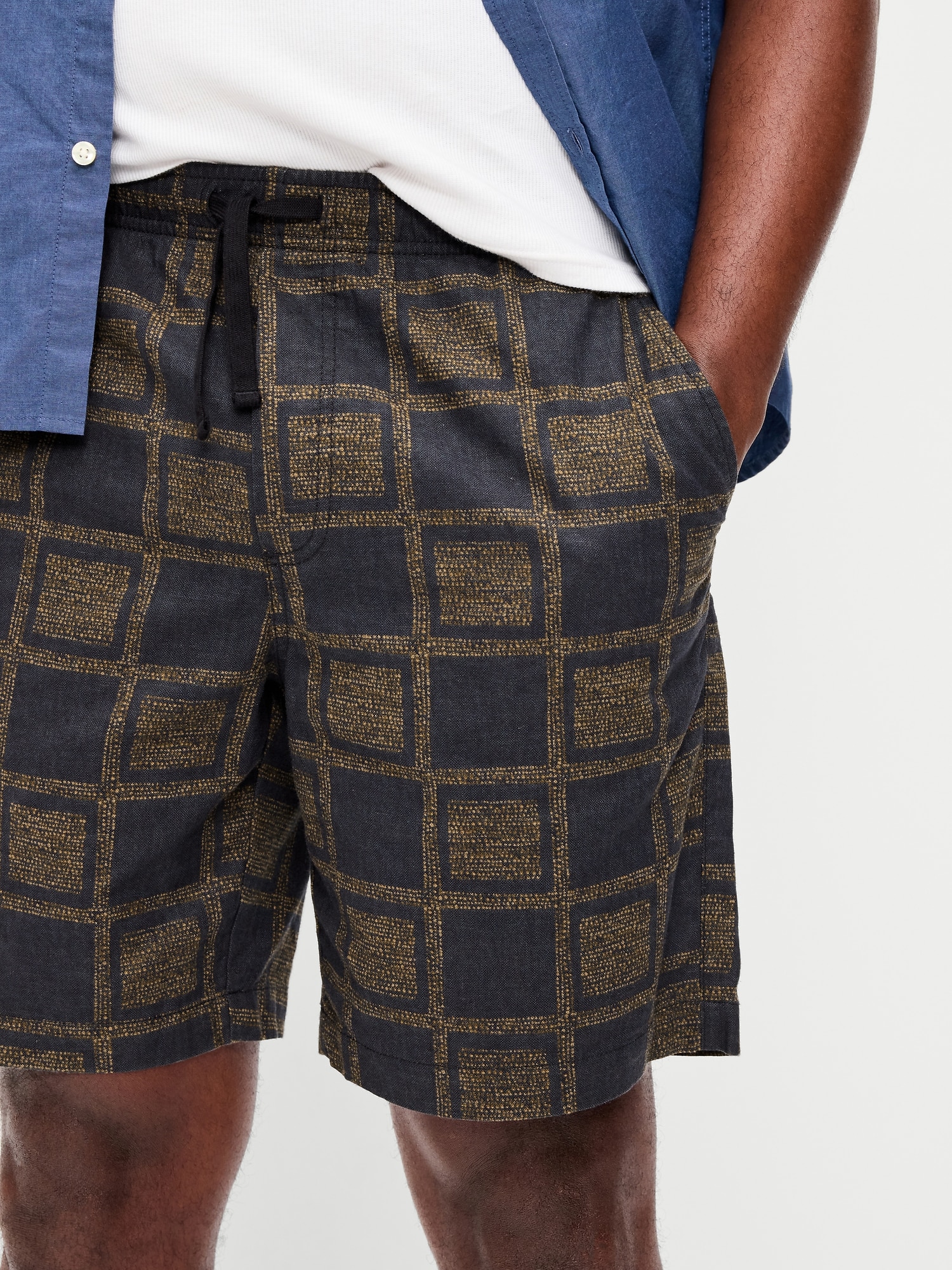 Linen-Blend Jogger Shorts - 7-inch inseam