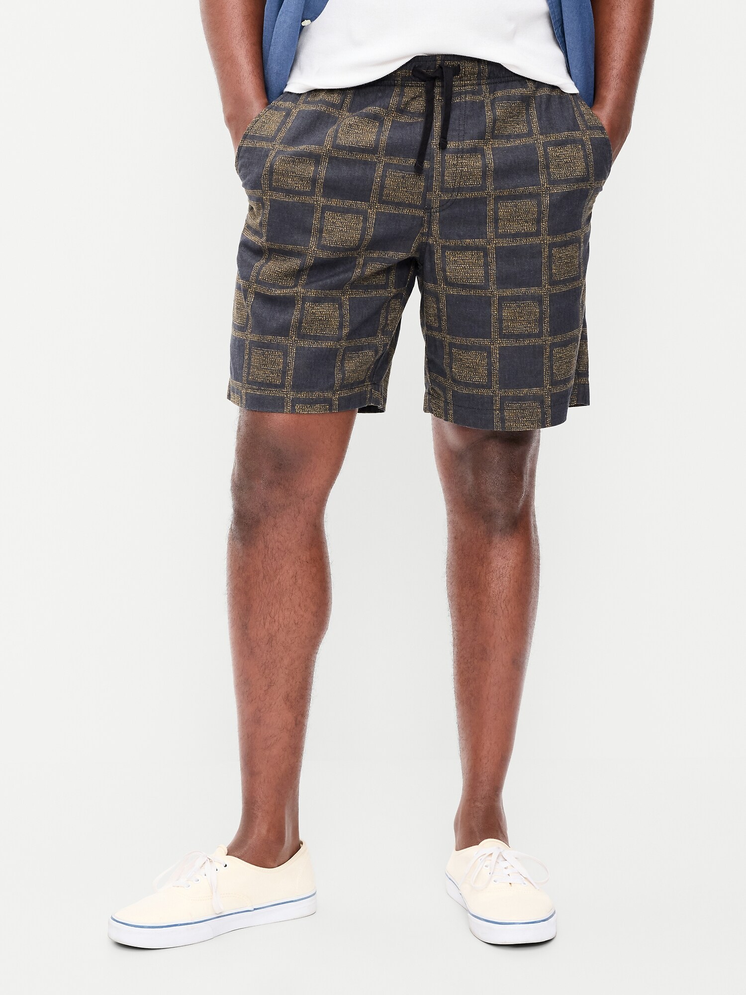 Мужские шорты Old Navy Twill Jogger Shorts -- 7-inch inseam, цвет: Чёрный — фото 2