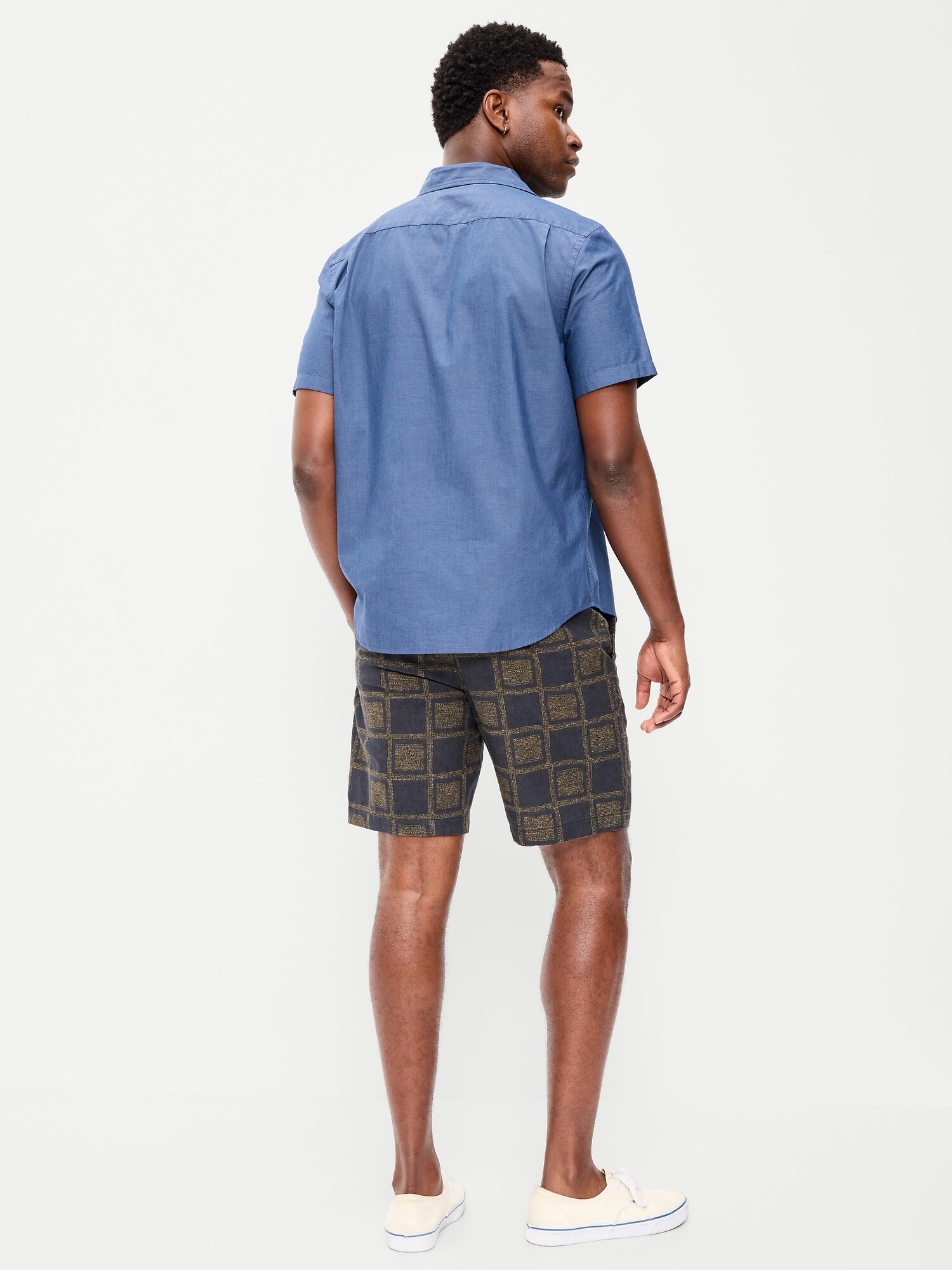 Мужские шорты Old Navy Twill Jogger Shorts -- 7-inch inseam, цвет: Чёрный — фото 3