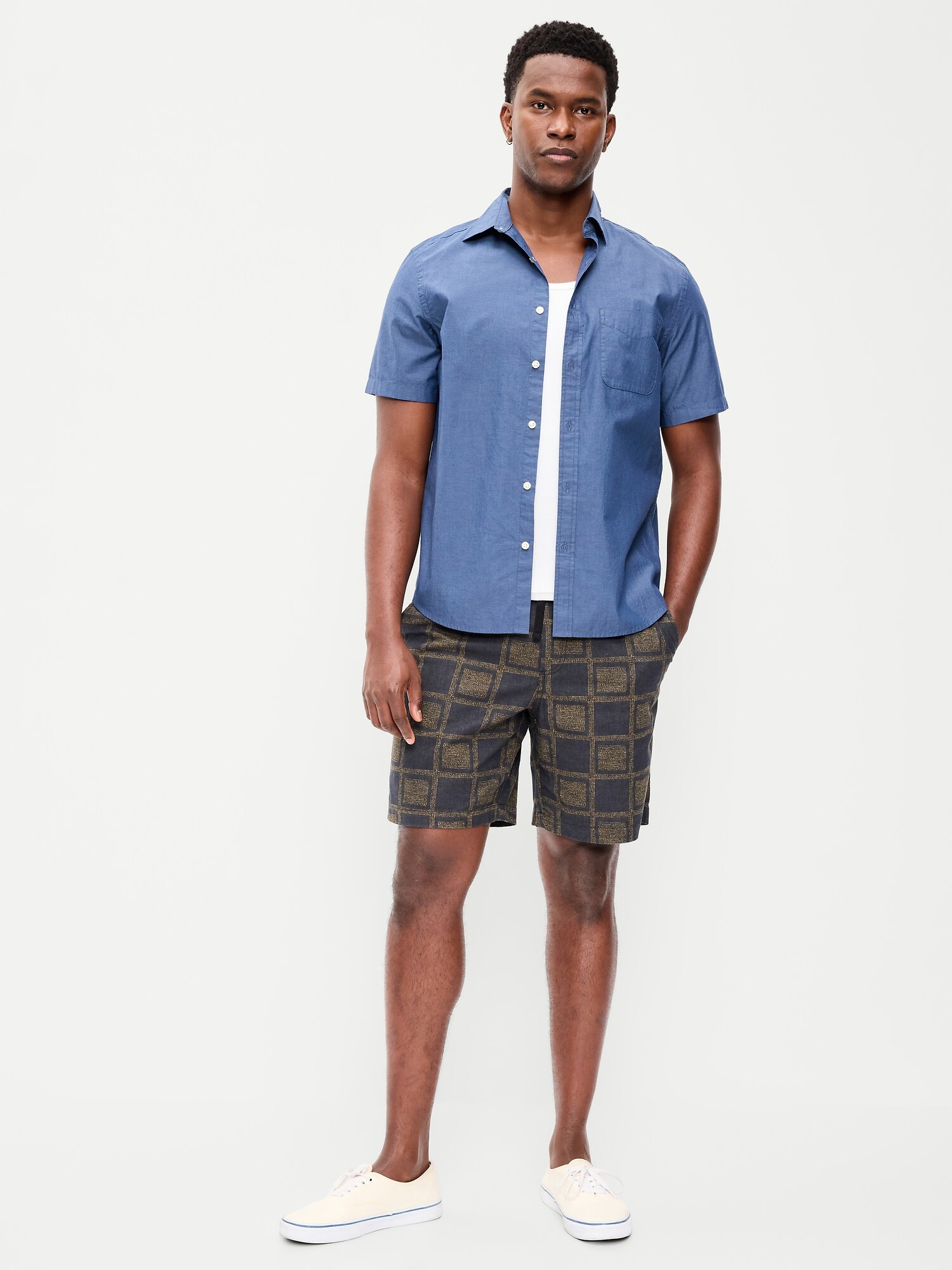 Мужские шорты Old Navy Twill Jogger Shorts -- 7-inch inseam, цвет: Чёрный