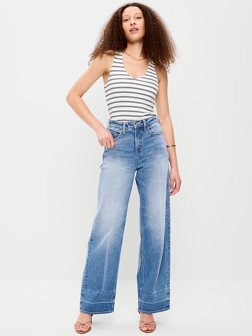 Image number 1 showing, Extra High-Waisted Wide-Leg Jeans