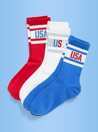 Image number 2 showing, FIFA World Cup 26™ USA Crew Socks 3-Pack for Boys
