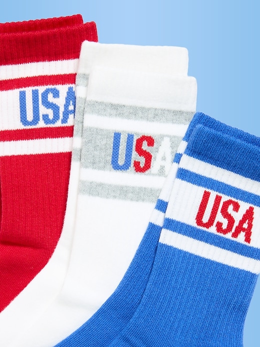 Image number 3 showing, FIFA World Cup 26™ USA Crew Socks 3-Pack for Boys