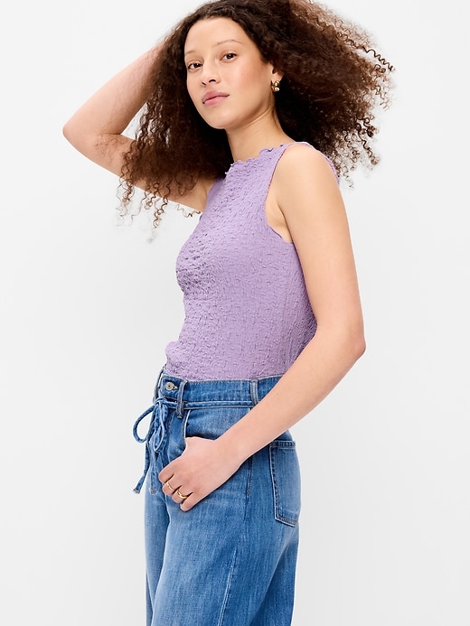 Image number 1 showing, Sleeveless Smocked Tank Top