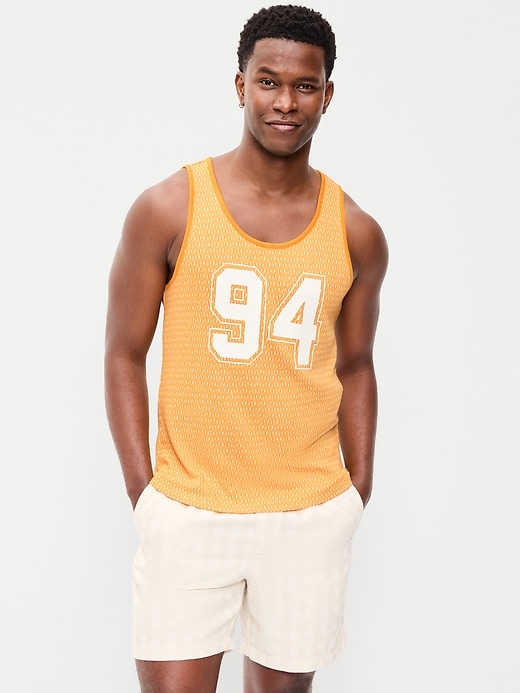 Image number 1 showing, Relaxed Textured Jacquard Tank