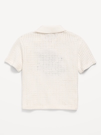 Image number 3 showing, Oversized Collared Graphic Sweater for Toddler Boys