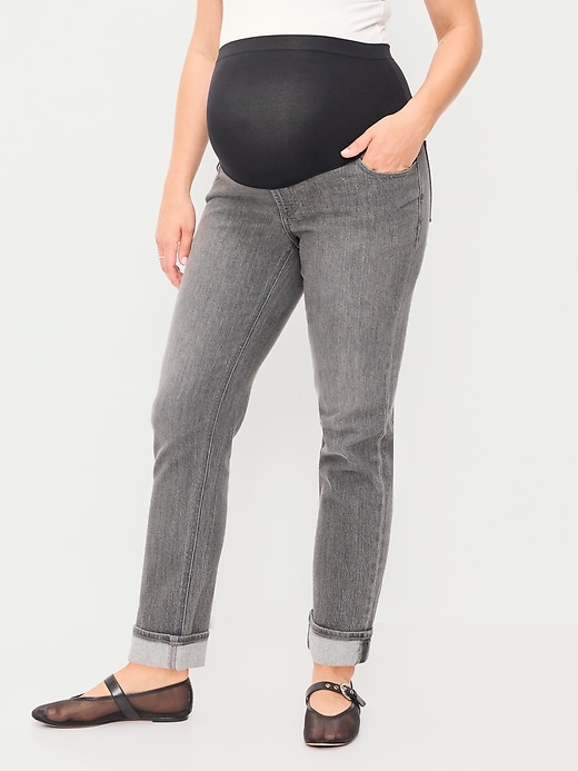 Image number 2 showing, Maternity Full-Panel Wow Boyfriend Jeans