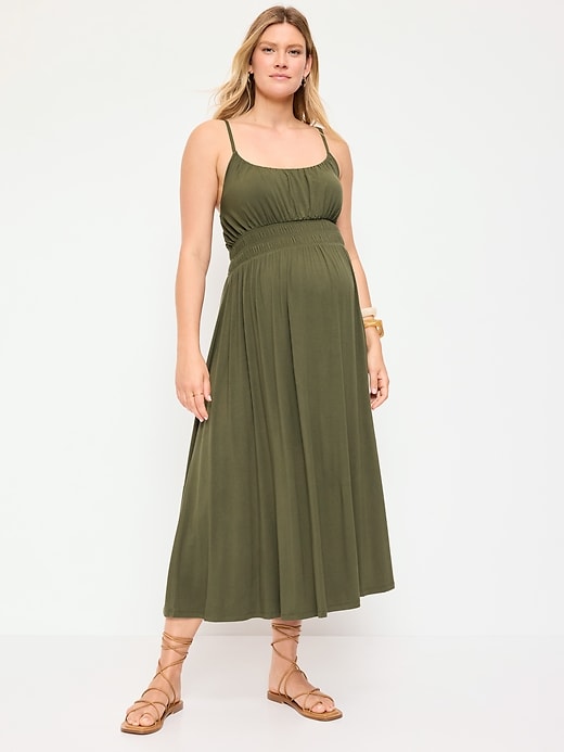 Image number 1 showing, Maternity Smocked Fit & Flare Dress