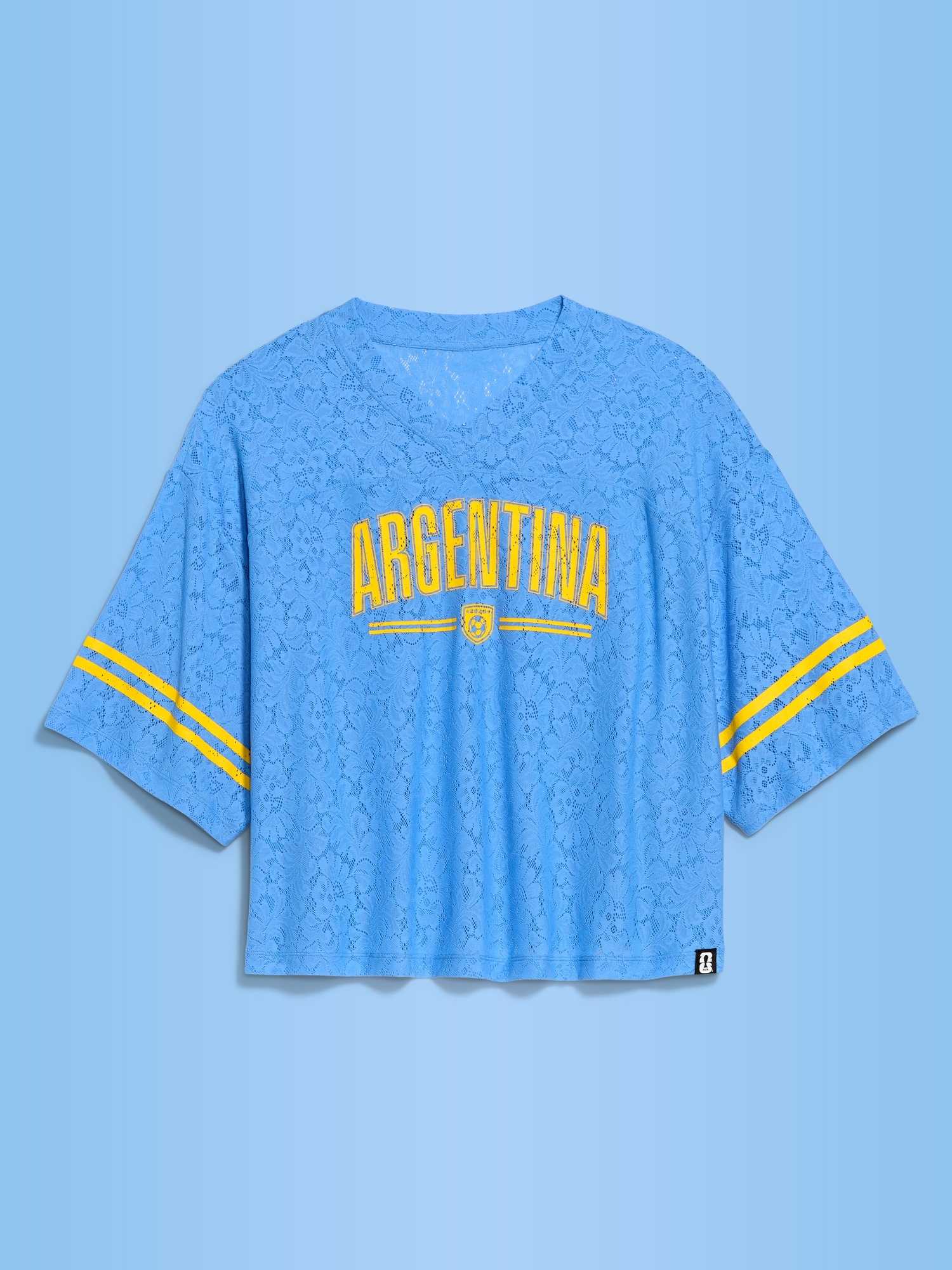 FIFA World Cup 26™ Argentina Boxy Lace V-Neck T-Shirt for Women