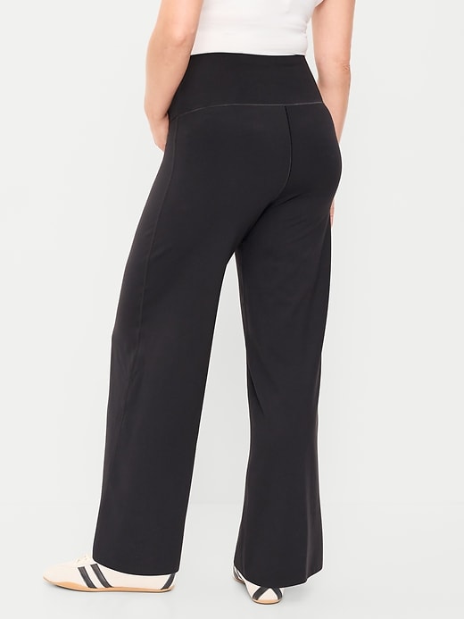 Image number 2 showing, Maternity Full-Panel StudioSmooth Wide-Leg Pants