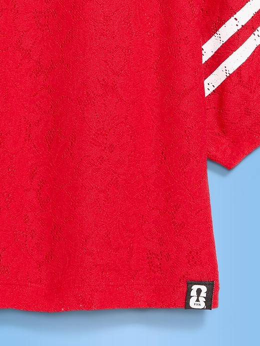 Image number 3 showing, FIFA World Cup 26™ Canada Boxy Lace V-Neck T-Shirt for Women