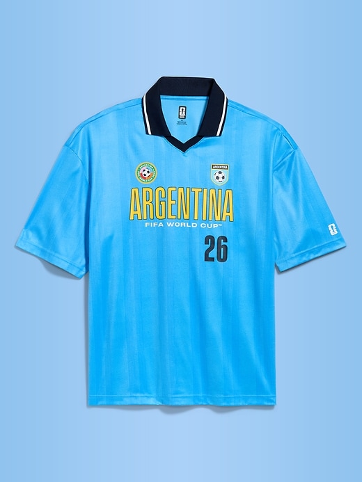 Image number 3 showing, FIFA World Cup 26™ Argentina Lifestyle Collared Jersey T-Shirt for Men