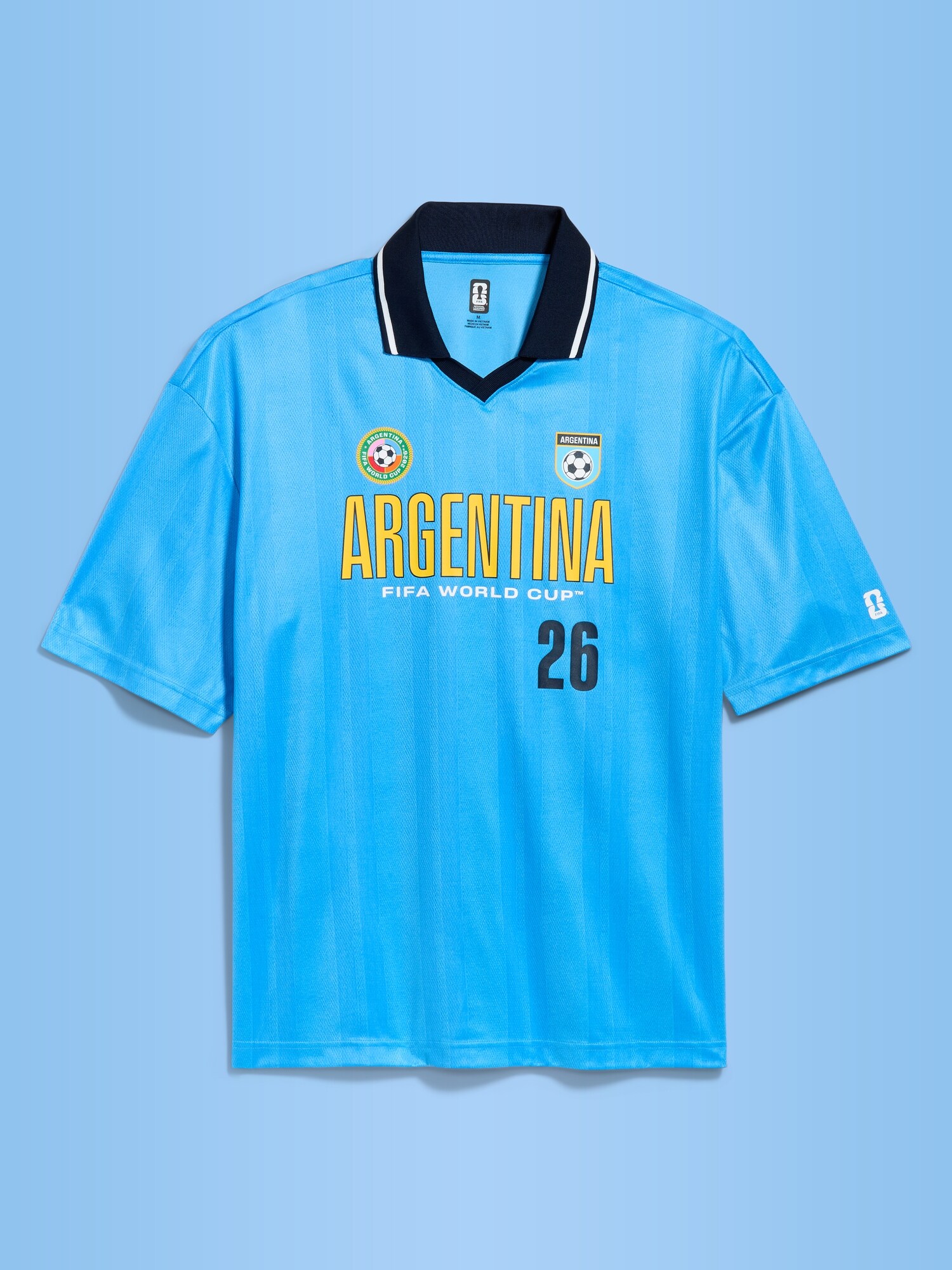 Мужская футболка Old Navy FIFA World Cup 26™ England Lifestyle Collared Jersey T-Shirt for Men, цвет: Argentina — фото 3