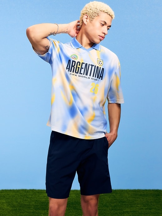 Image number 1 showing, FIFA World Cup 26™ Argentina Lifestyle Collared Jersey T-Shirt for Men