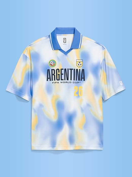 Image number 3 showing, FIFA World Cup 26™ Argentina Lifestyle Collared Jersey T-Shirt for Men