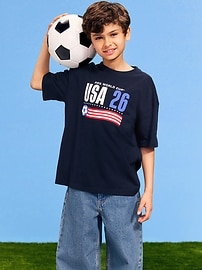 Image number 1 showing, FIFA World Cup 26™ USA Oversized Graphic T-Shirt for Boys