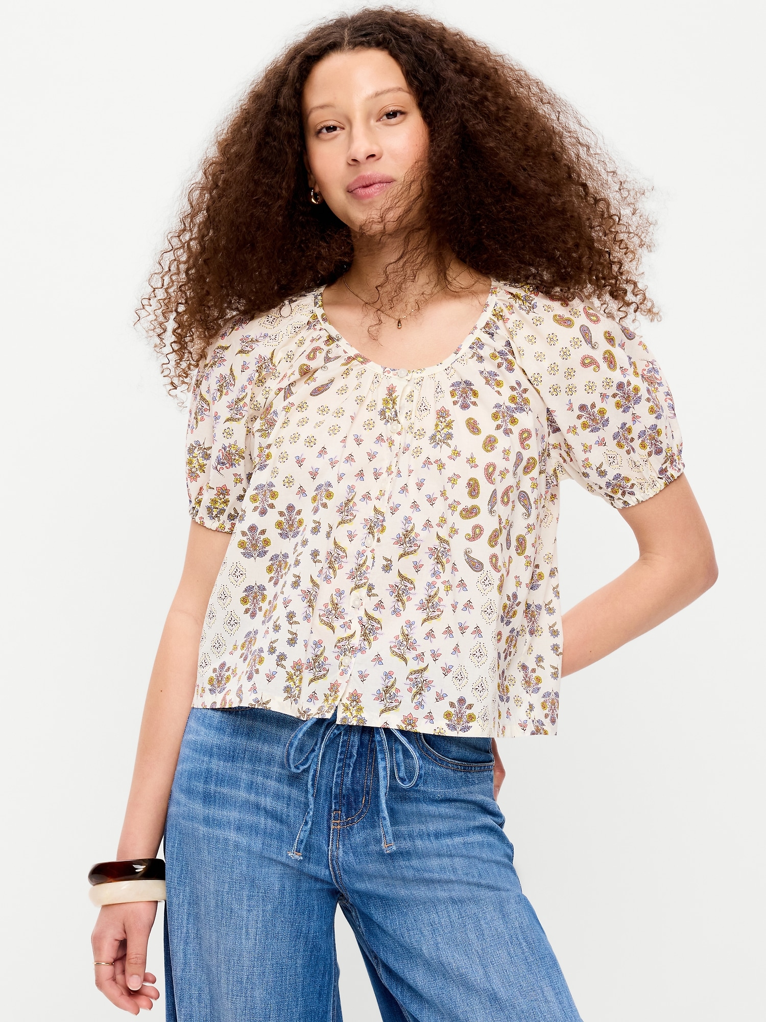 Airy Button-Down Top