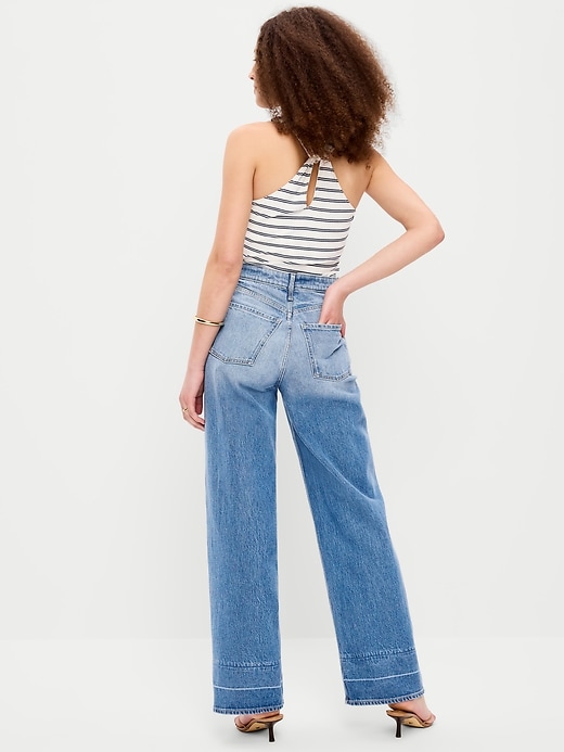 Image number 3 showing, Extra High-Waisted Wide-Leg Jeans