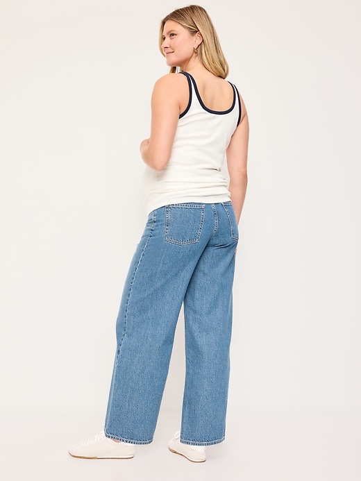 Image number 3 showing, Maternity Full-Panel Wow Baggy Jeans