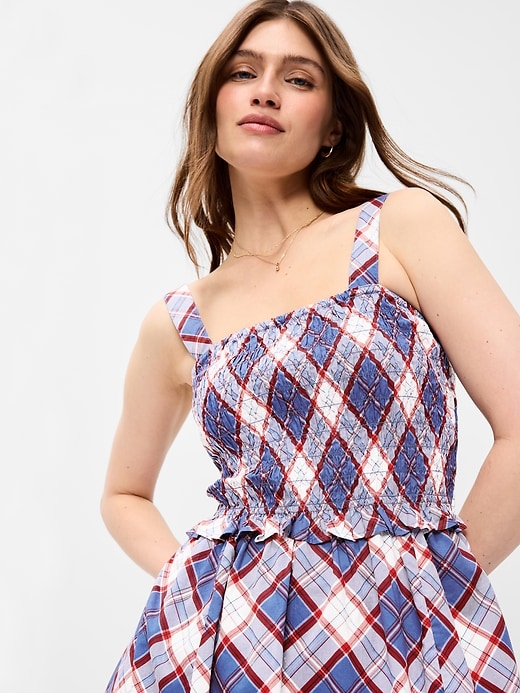 Image number 4 showing, Fit & Flare Smocked-Bodice Midi Dress