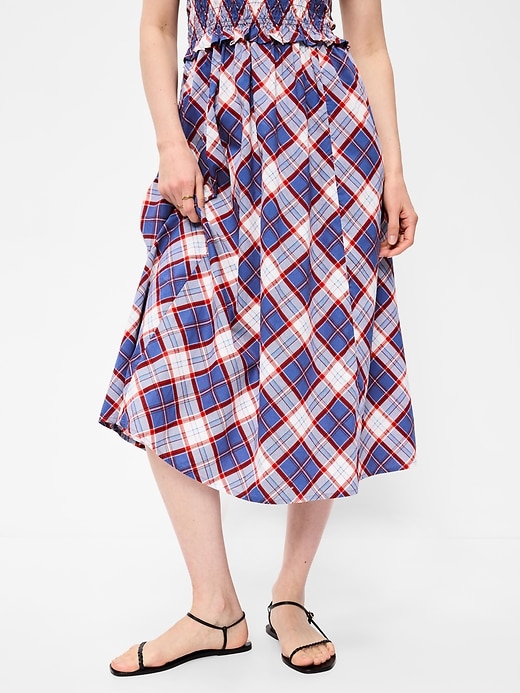 Image number 5 showing, Fit & Flare Smocked-Bodice Midi Dress