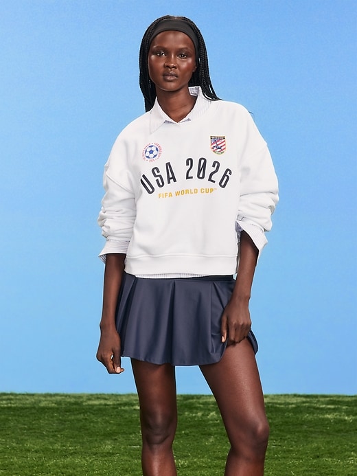 Image number 1 showing, FIFA World Cup 26™ USA Oversized Graphic Sweatshirt for Women