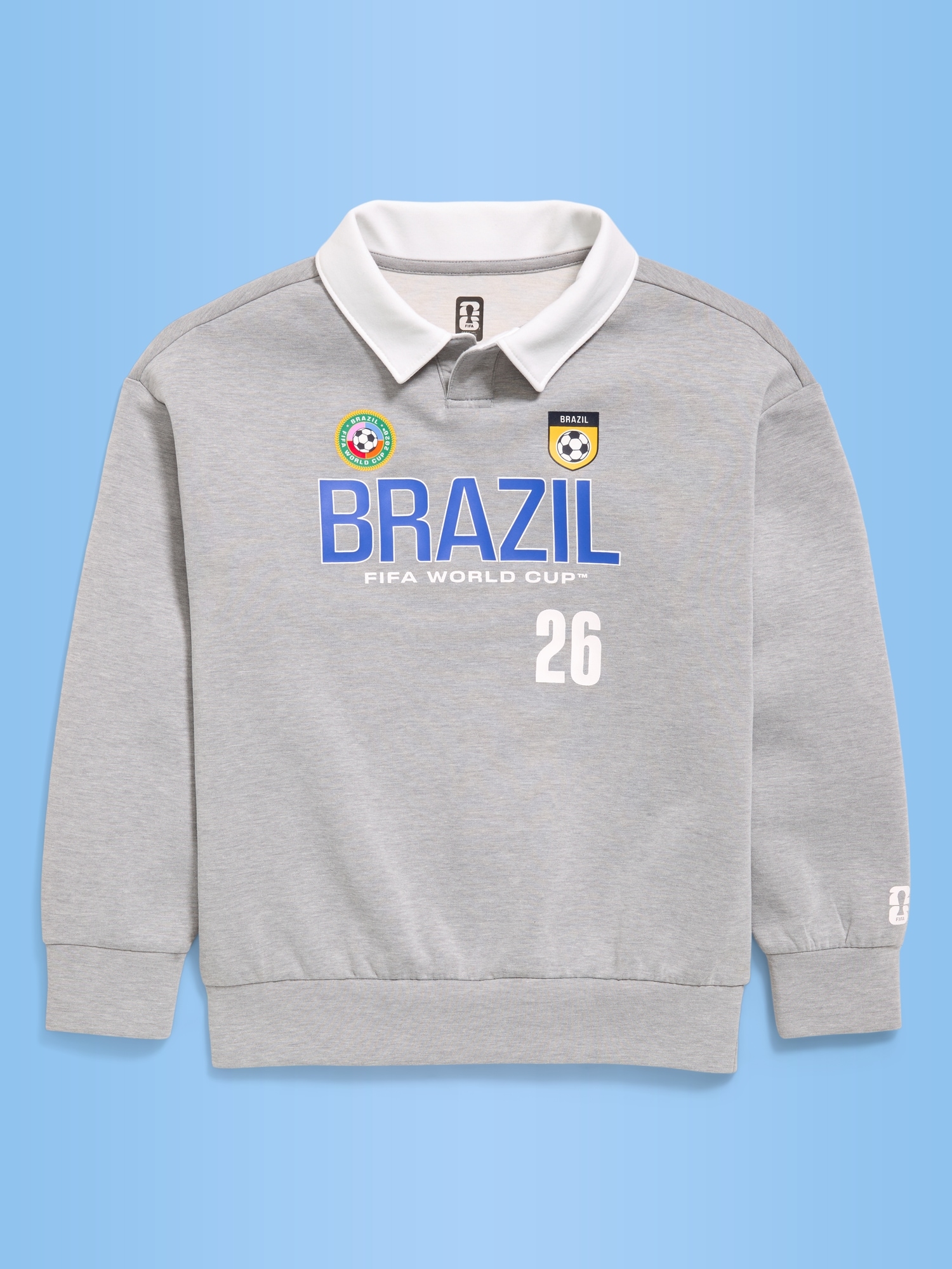 FIFA World Cup 26™ Brazil Dynamic Fleece Collared Graphic Sweatshirt for Kids