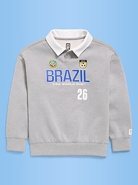 Image number 2 showing, FIFA World Cup 26™ Brazil Dynamic Fleece Collared Graphic Sweatshirt for Kids
