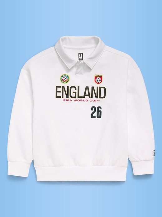 Image number 2 showing, FIFA World Cup 26™ England Dynamic Fleece Collared Graphic Sweatshirt for Kids