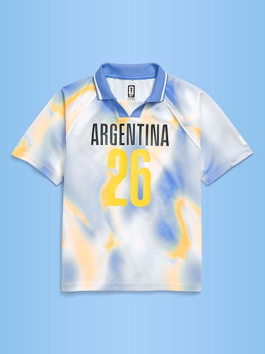 Image number 2 showing, FIFA World Cup 26™ Argentina Lifestyle Collared Jersey T-Shirt for Kids