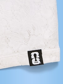 Image number 3 showing, FIFA World Cup 26™ USA Boxy Lace V-Neck T-Shirt for Girls