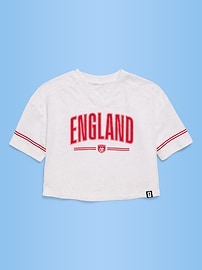 Image number 2 showing, FIFA World Cup 26™ England Boxy Lace V-Neck T-Shirt for Girls