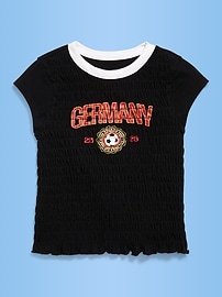 Image number 1 showing, FIFA World Cup 26™ Germany Smocked Graphic T-Shirt for Girls