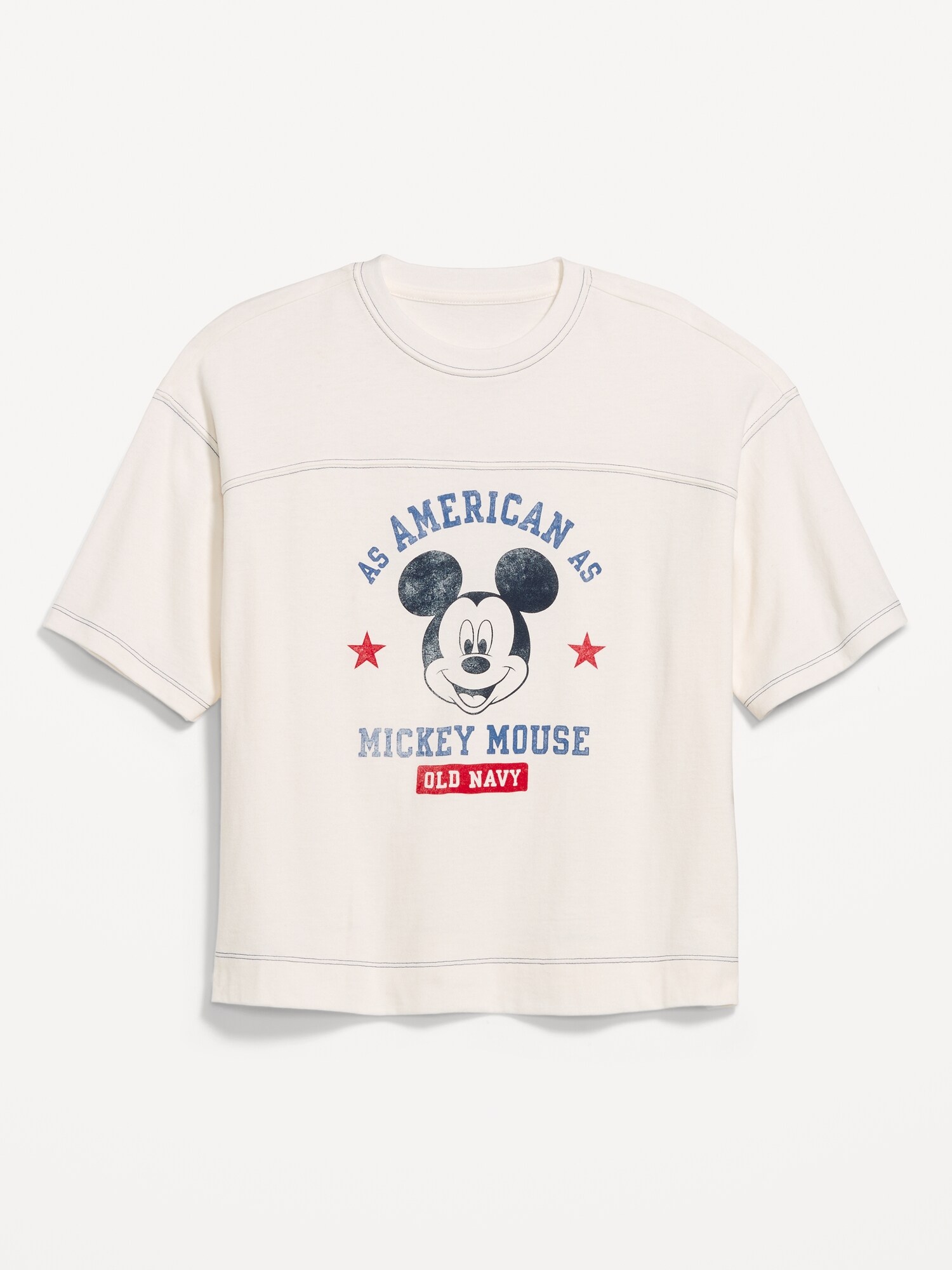 Женская футболка Old Navy x Disney Mickey Mouse Football-Style T-Shirt for Women, цвет: Морская соль — фото 5