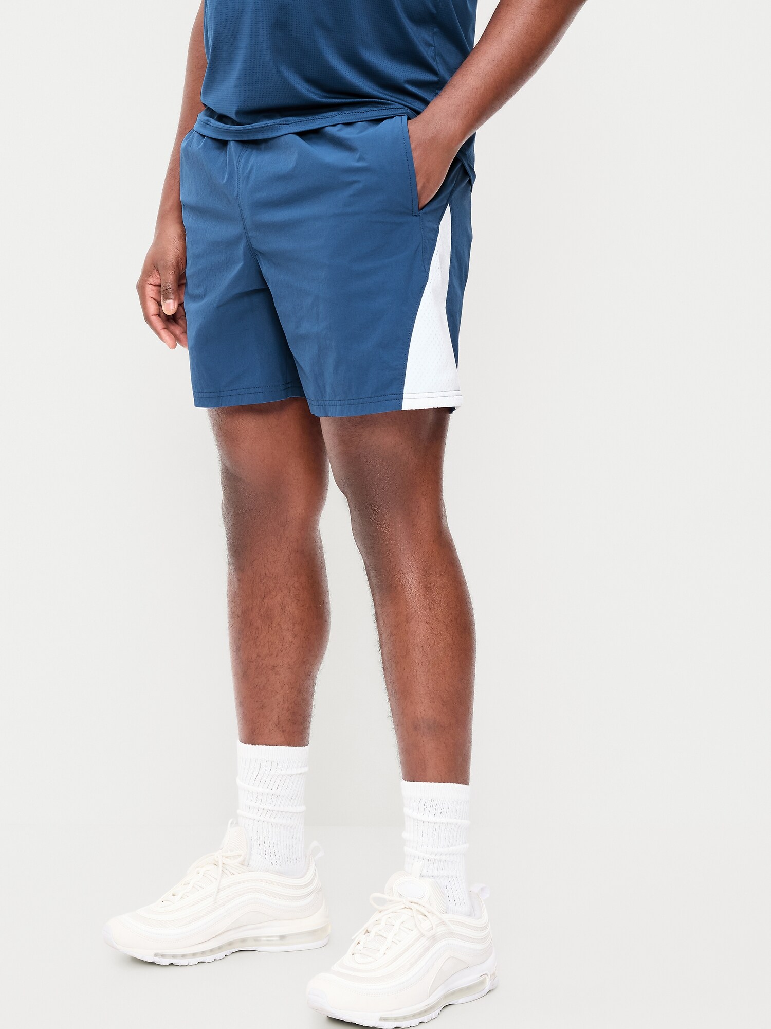 Мужские шорты Old Navy Loose Color-Block Shorts -- 5-inch inseam, цвет: Синий