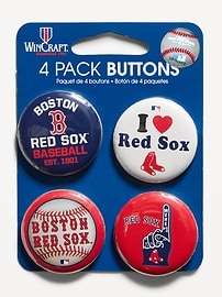 Image number 1 showing, WinCraft® Boston Red Sox 4-Pack Buttons