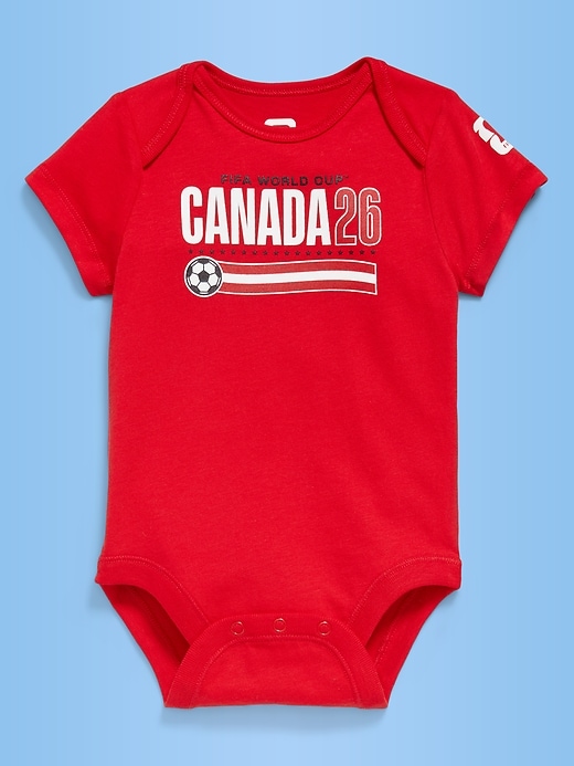 Image number 1 showing, FIFA World Cup 26™ Canada Graphic Bodysuit for Baby