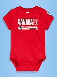 Image number 1 showing, FIFA World Cup 26™ Canada Graphic Bodysuit for Baby