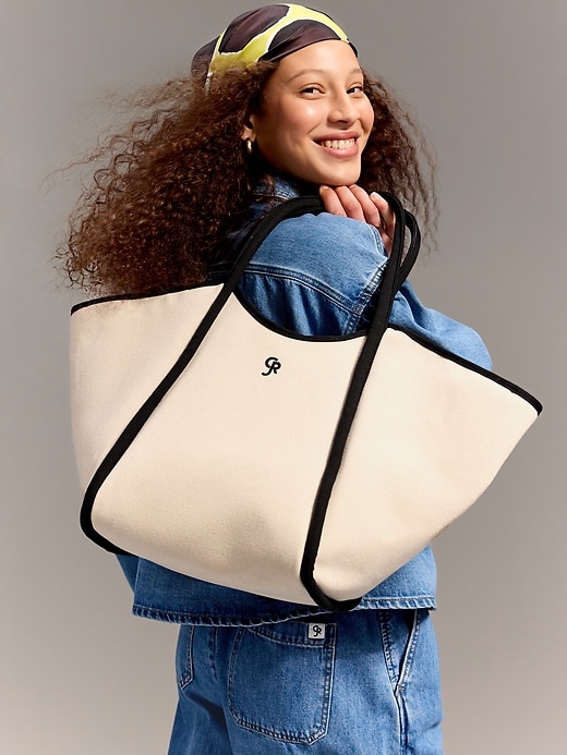 Image number 1 showing, Old Navy x Christopher John Rogers Large Canvas Tote Bag