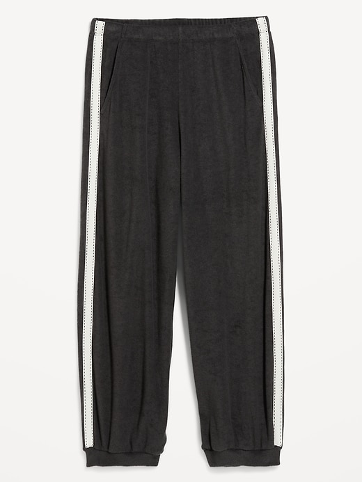 Image number 1 showing, Mid-Rise Terry Cloth Harem Pants